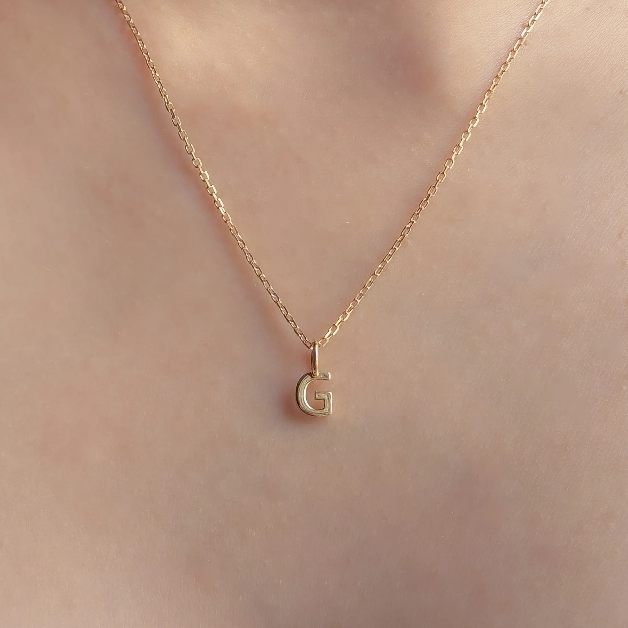 Personalized Letter G Pendant - alternate view
