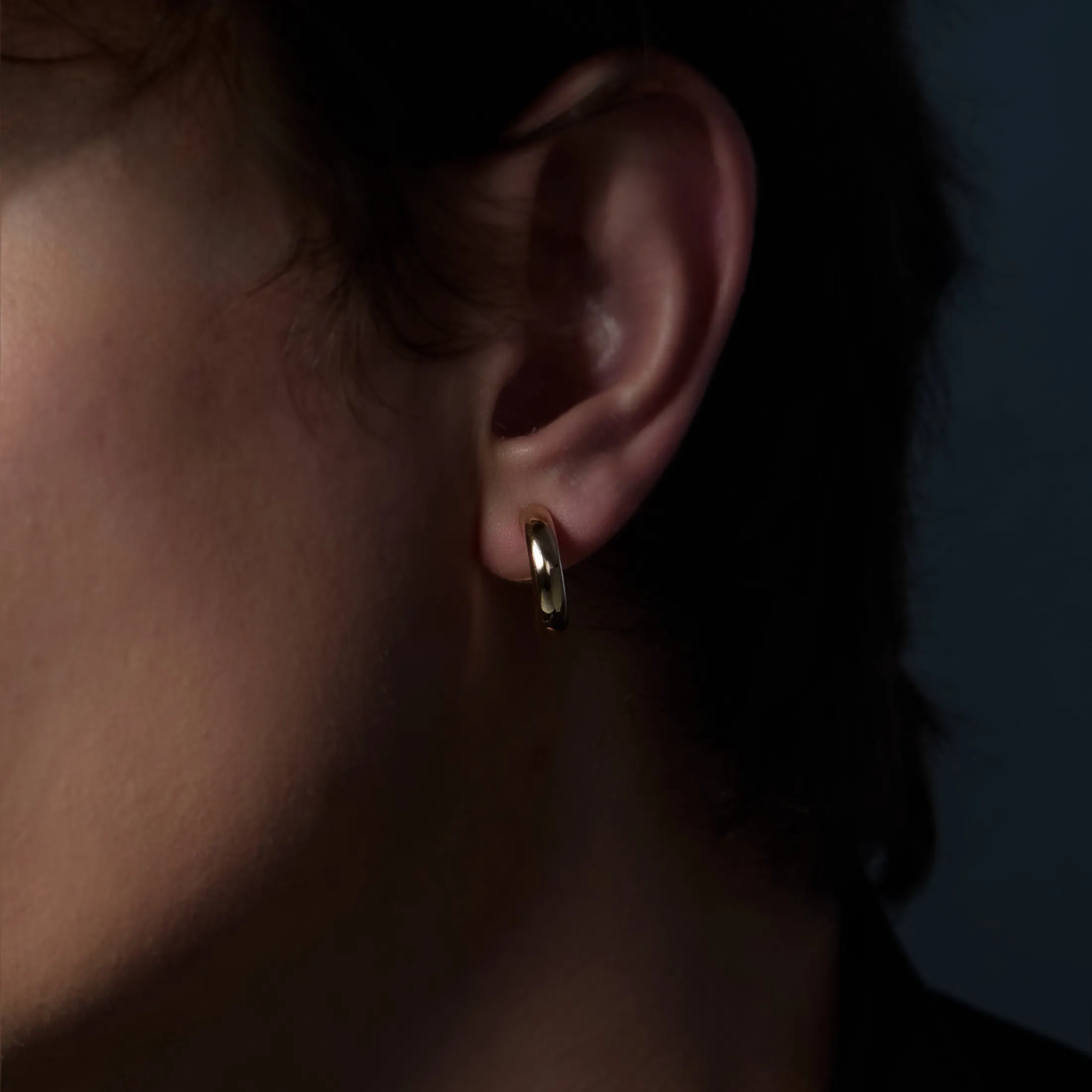 Mini Signature Hoop Earrings - alternate view