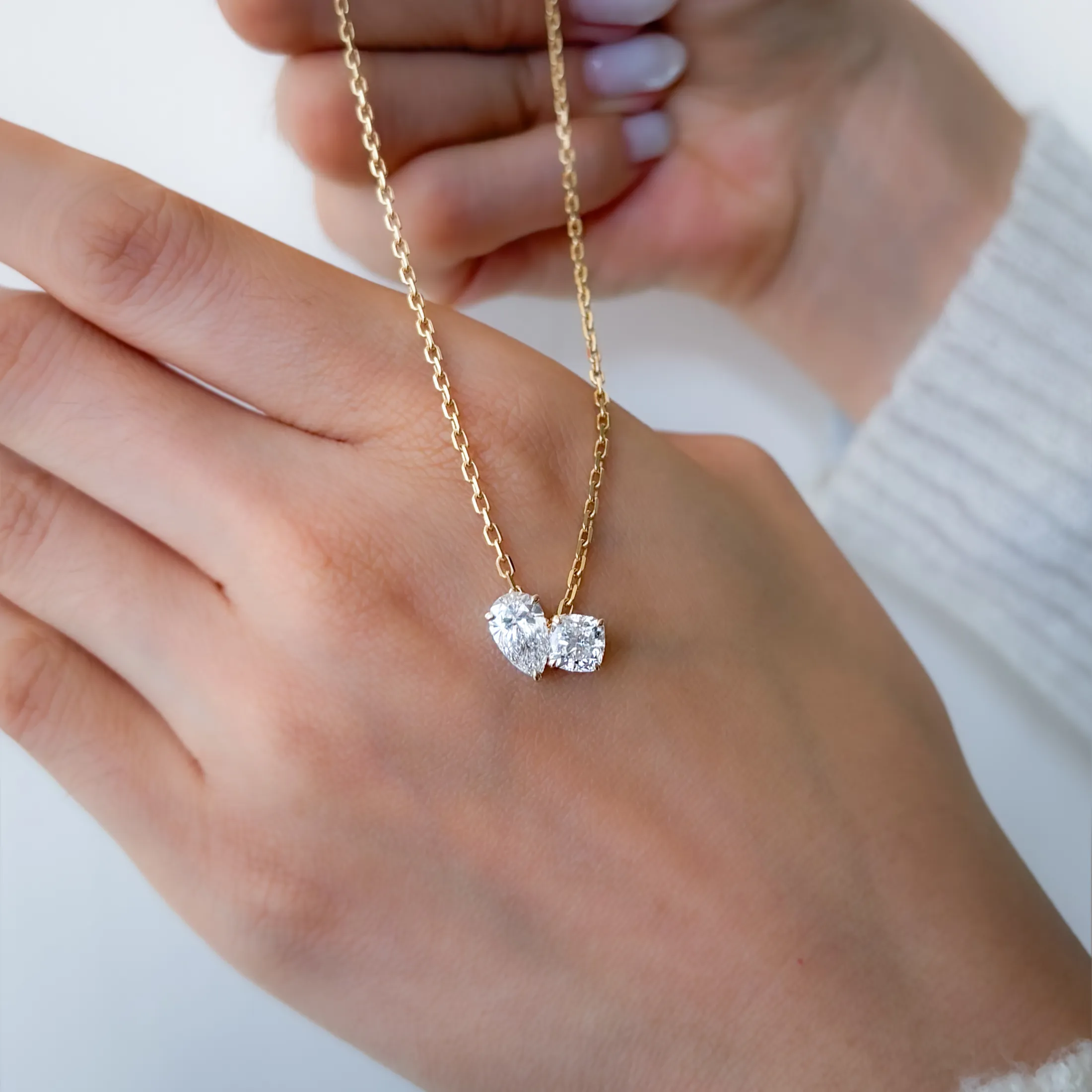 Toi et Moi Diamond Pendant