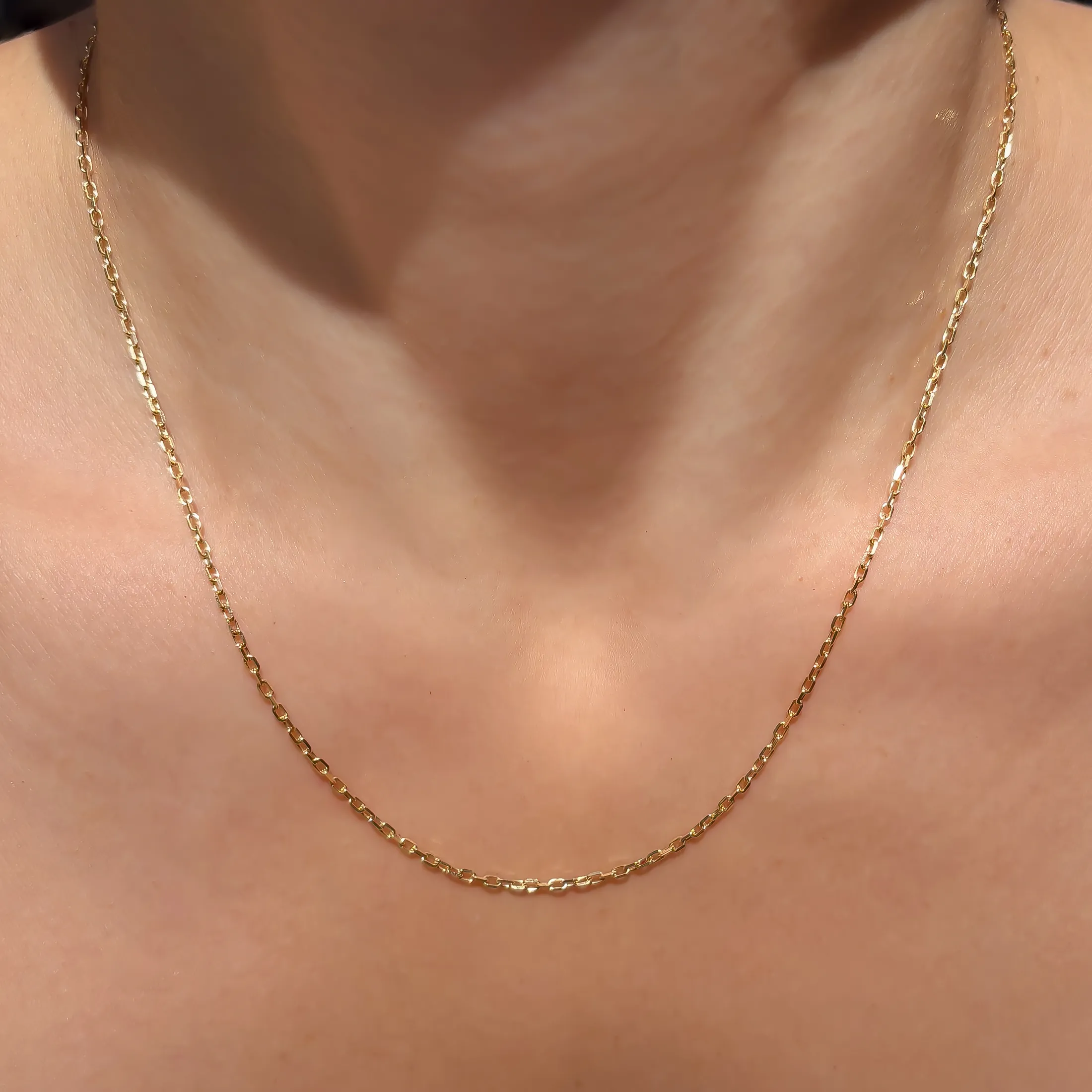 Petite Diamond Cut Chain Necklace - alternate view