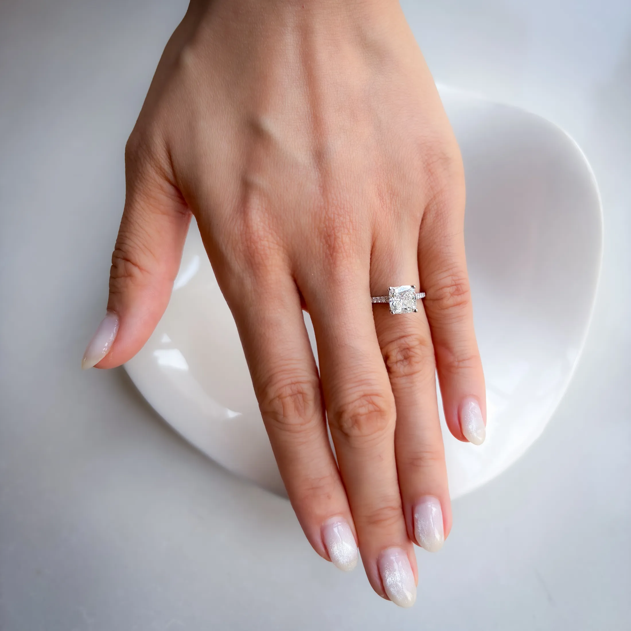 Cushion Cut Diamond Ring - alternate view