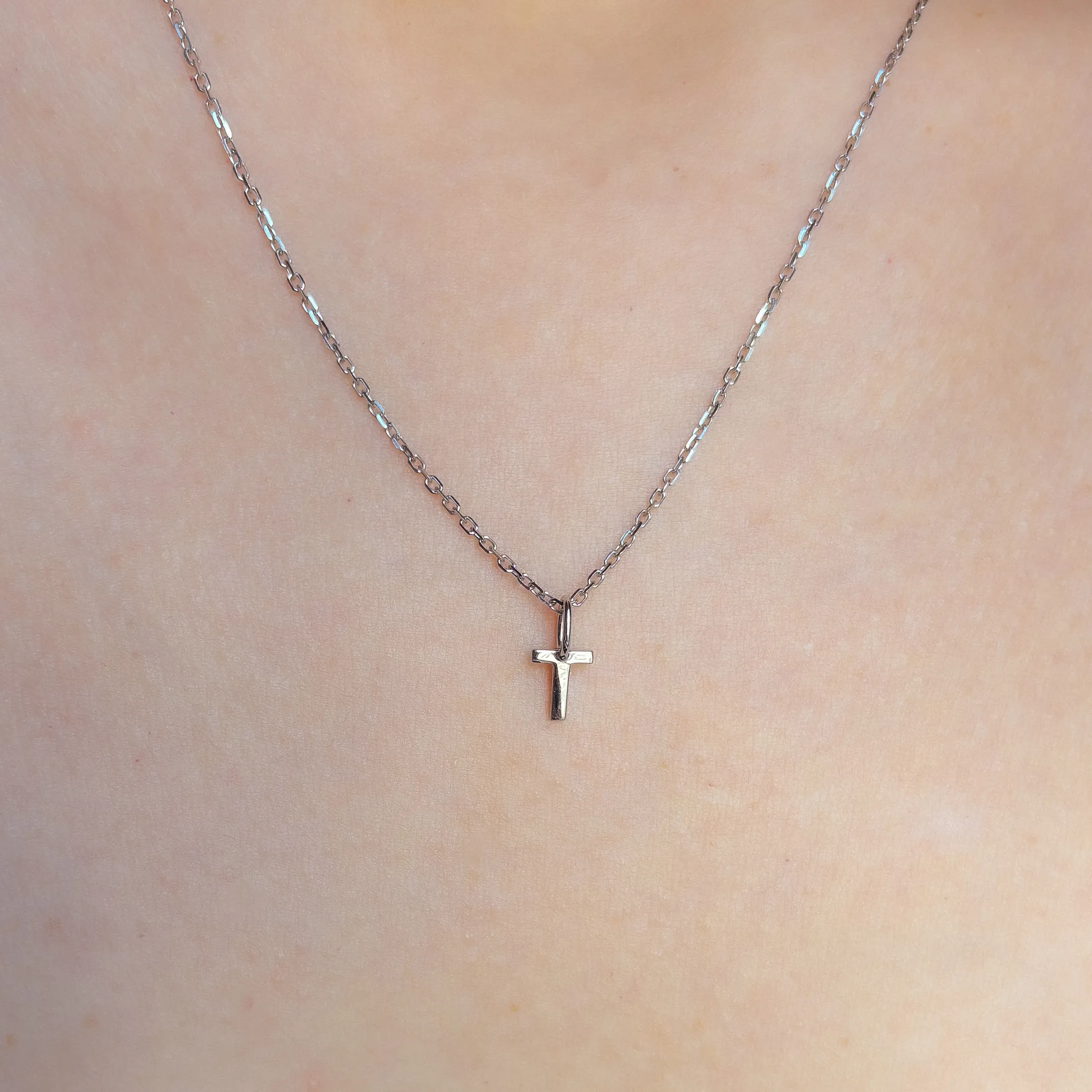 Personalized Letter T Pendant - alternate view