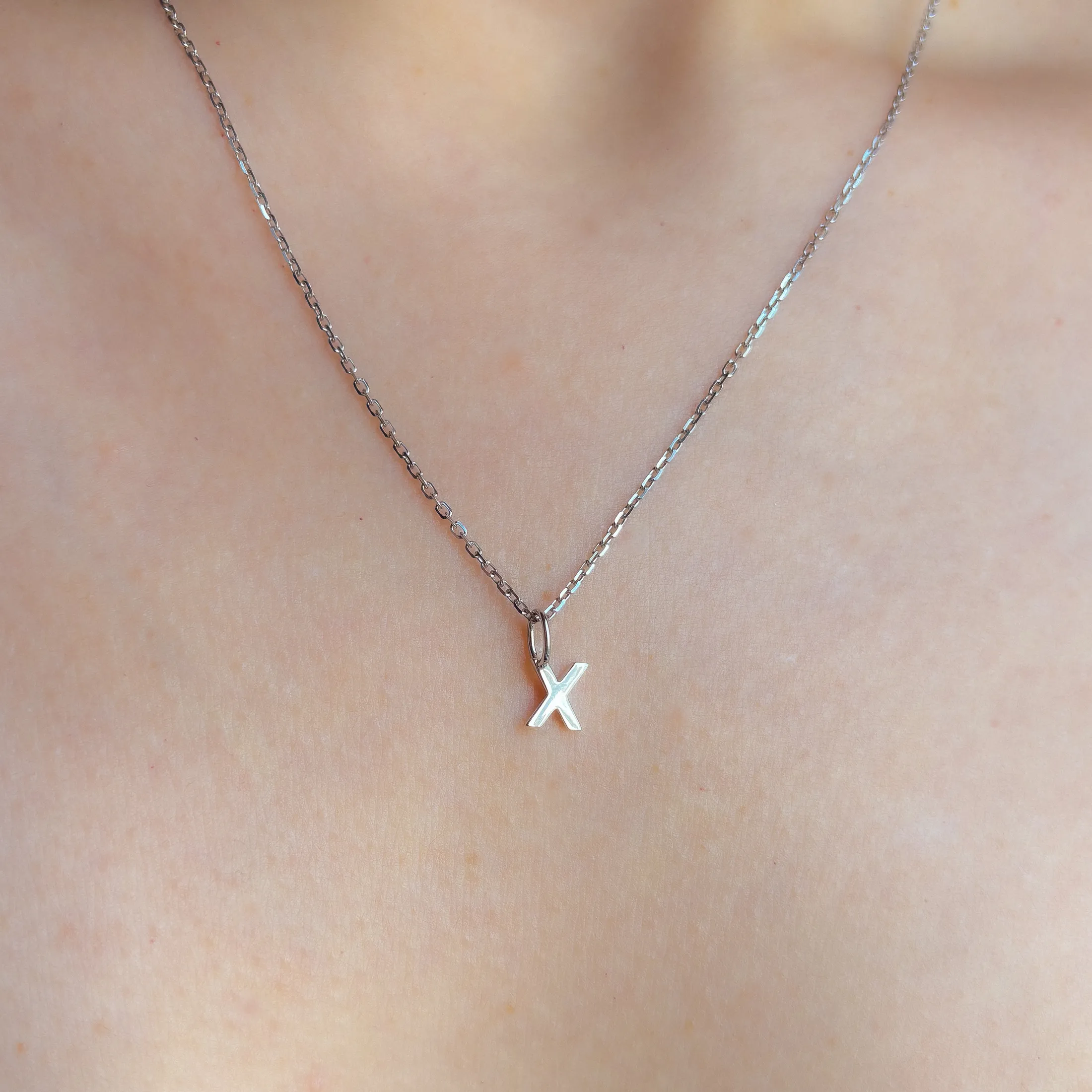 Personalized Letter X Pendant - alternate view