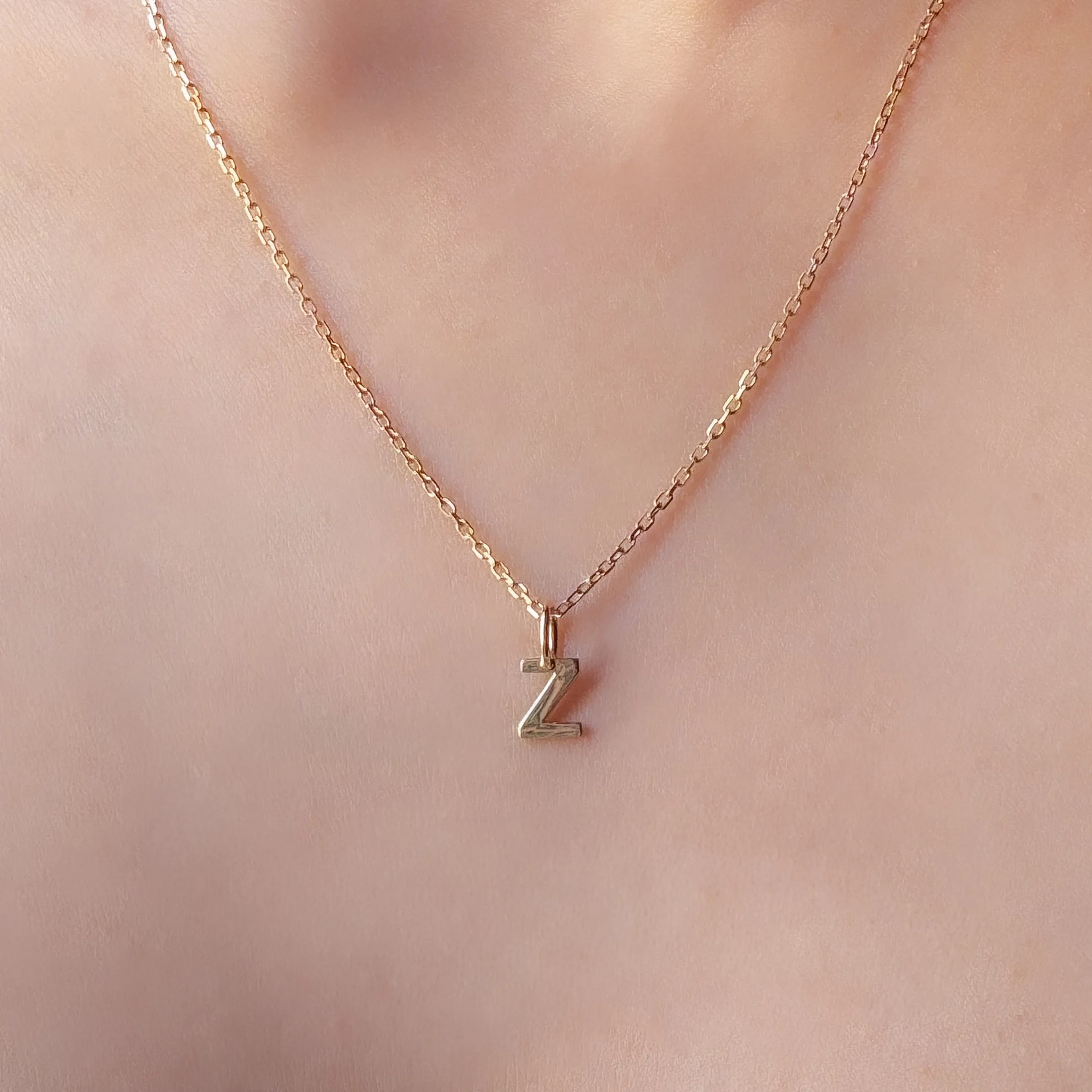 Personalized Letter Z Pendant - alternate view