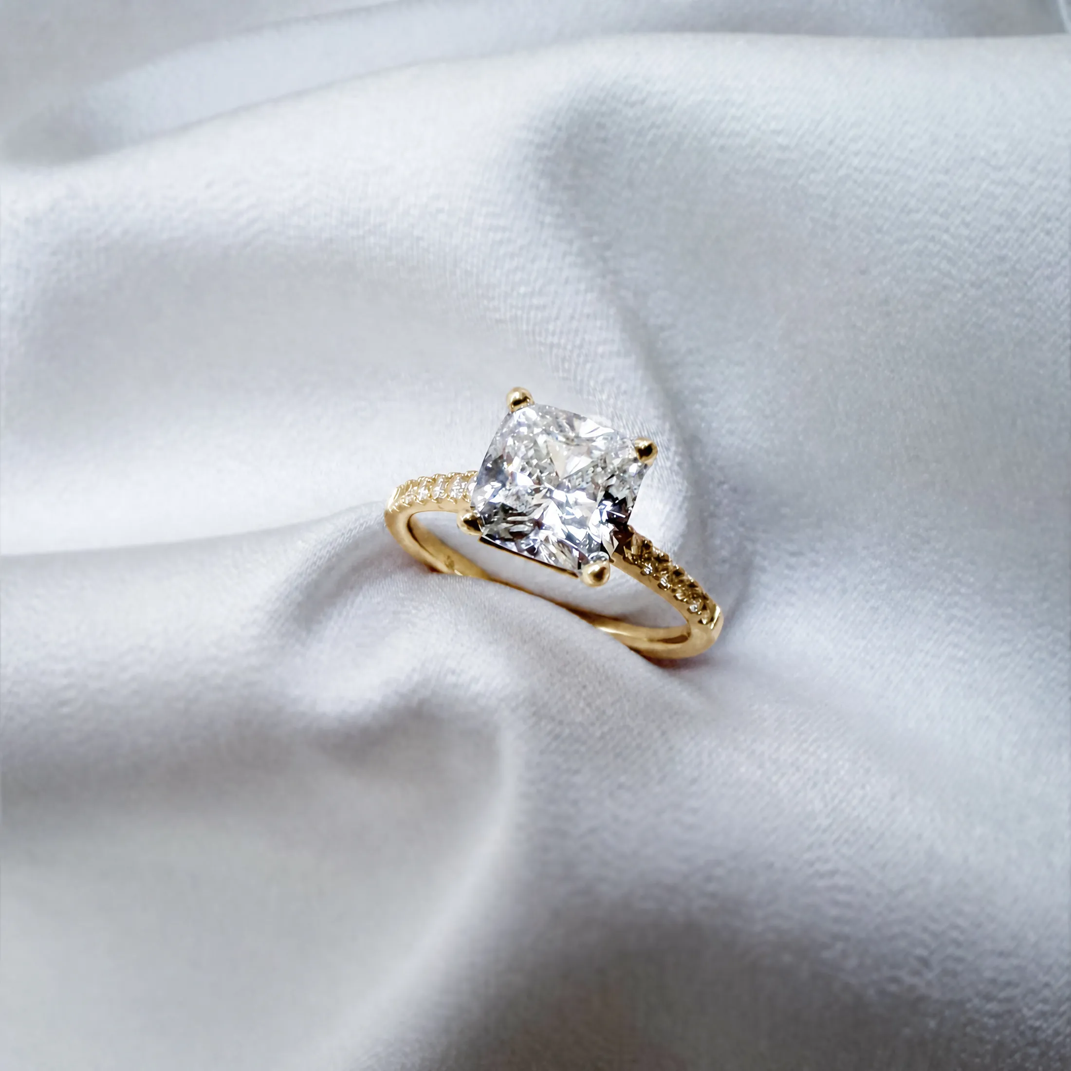 Cushion Cut Diamond Ring