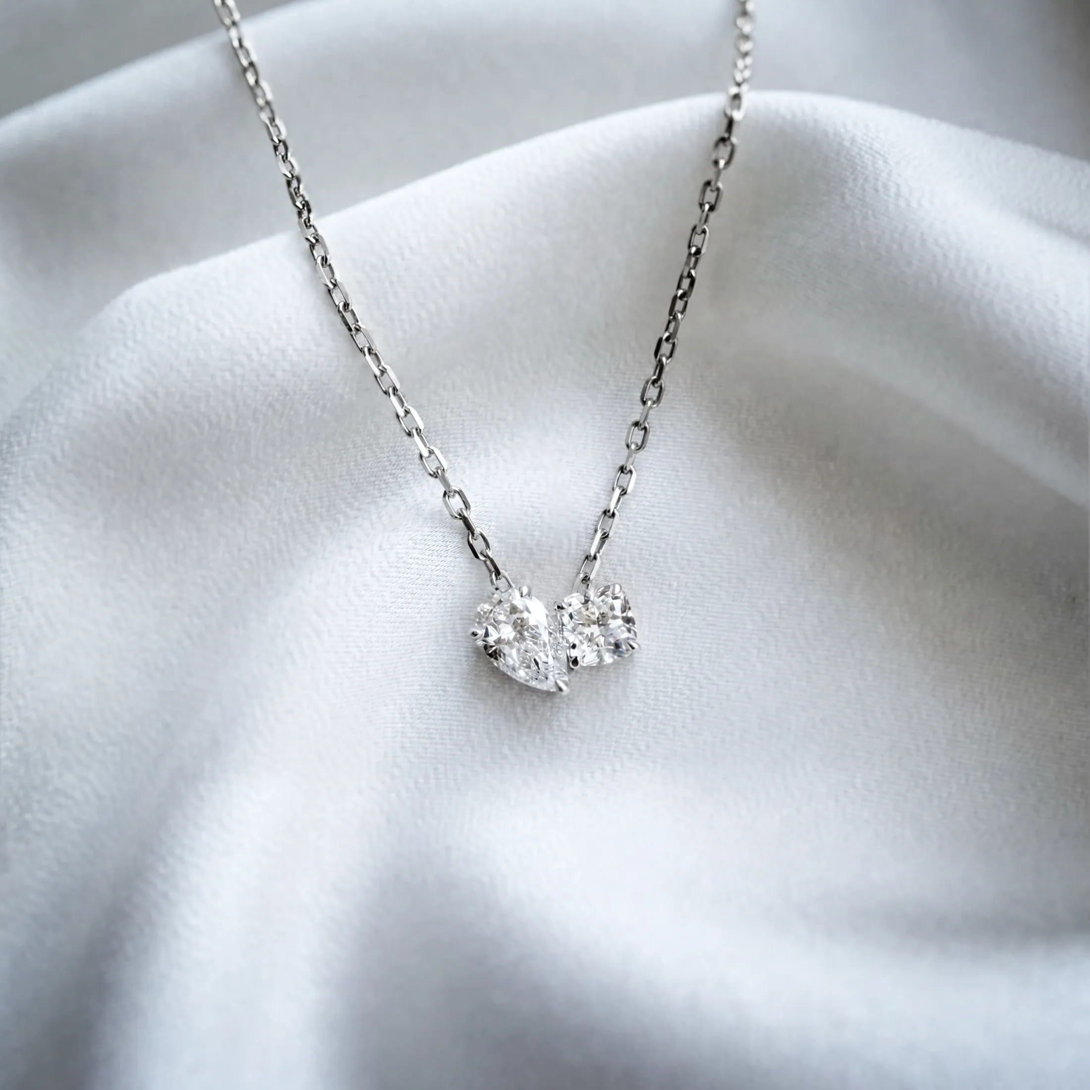 Toi et Moi Diamond Pendant - alternate view