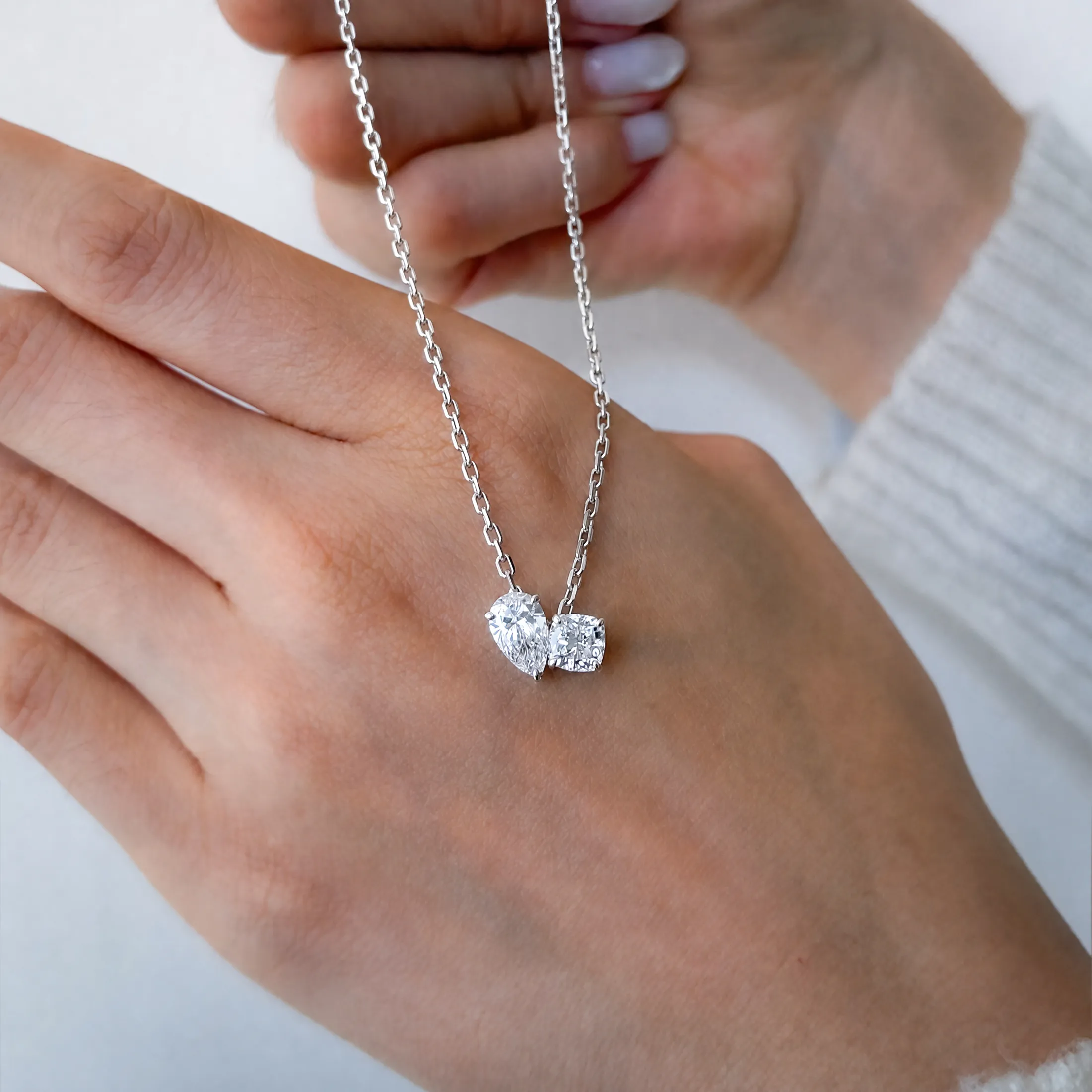 Toi et Moi Diamond Pendant