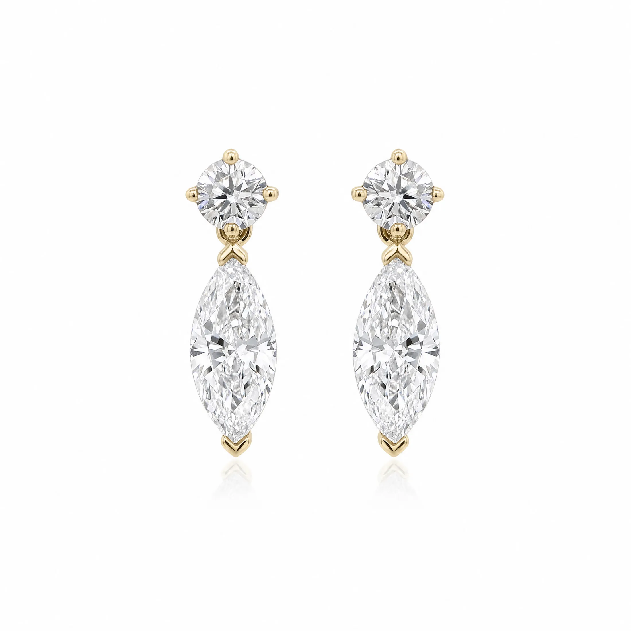 Marquise Diamond Drop Earrings