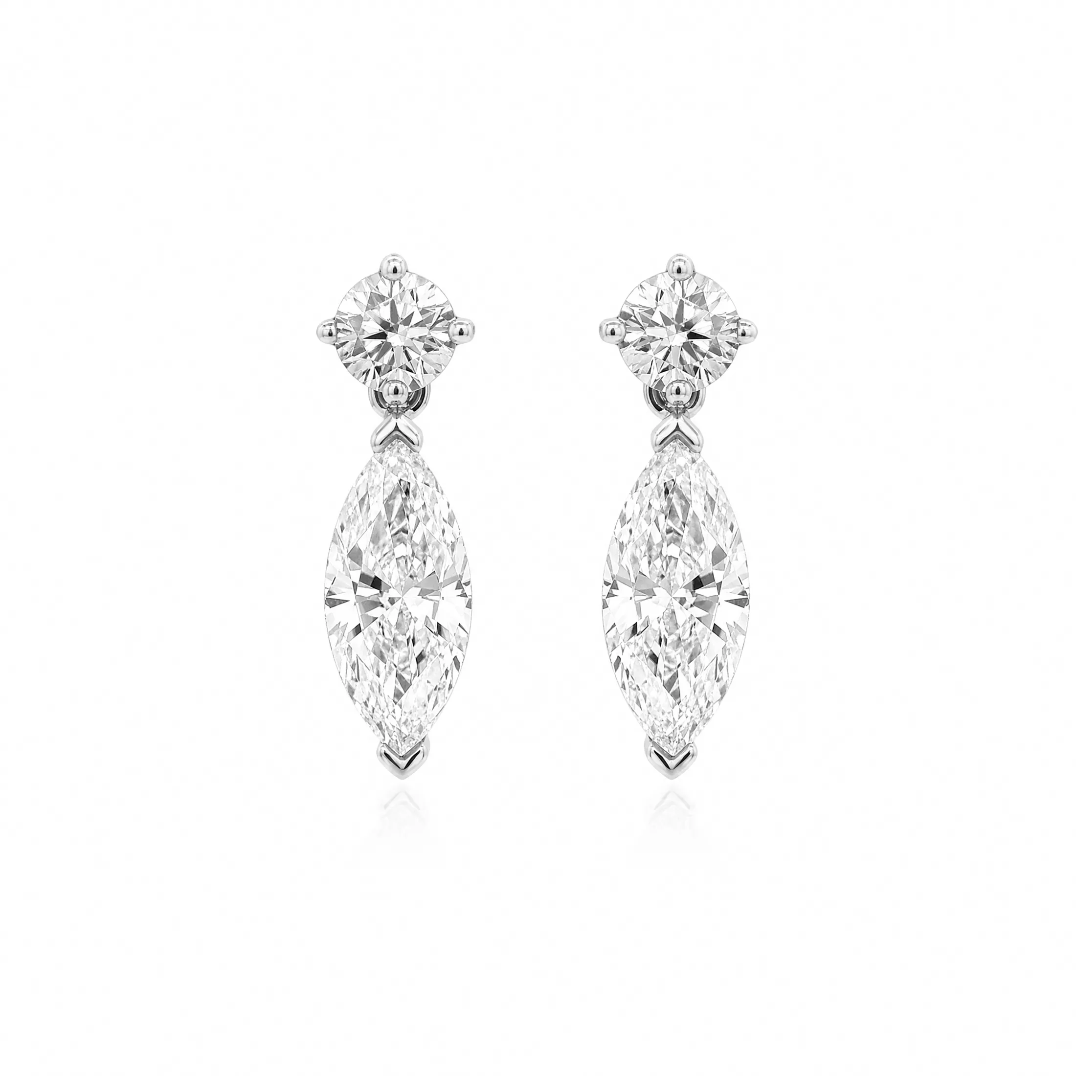 Marquise Diamond Drop Earrings